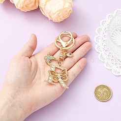 Llavero de aleación de rhinestone y hierro&nbsp;KEYC-YW00279-03