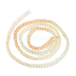 Hebras de perlas de vidrio de color degradado transparente&nbsp;GLAA-G101-2mm-05