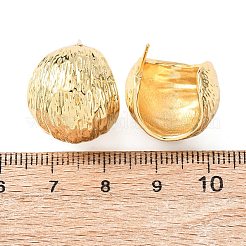 Orecchini a bottone rotondi in ottone testurizzati&nbsp;EJEW-D346-09G