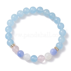 Ensemble de 3 bracelet extensible en perles de pierres précieuses naturelles mélangées pour femme&nbsp;BJEW-JB12927