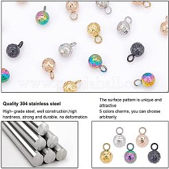 40 Stück 5 Farben 304 Edelstahl-Charms&nbsp;STAS-UN0026-56