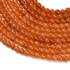 Chapelets de perles en aventurine rouge naturelle&nbsp;G-Z116-A24-2mm