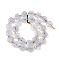 Natürlichen blauen Chalcedon Perlen Stränge&nbsp;G-B044-B12-01