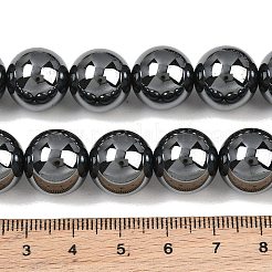 Cuentas de hematites no magnéticas sintéticas hebras&nbsp;GG-CBAB93D-B01-14mm