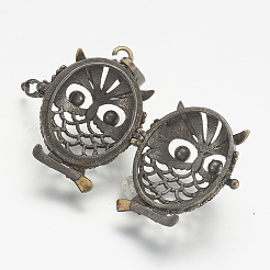 Pendentifs de cage en laiton&nbsp;X-KK-D528-02AB