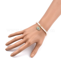 Messing Emaille Charme Armbänder&nbsp;BJEW-JB05381-M