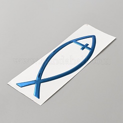 Selbstklebende Jesus-Fisch-Autoaufkleber aus PVC&nbsp;STIC-WH0004-37B