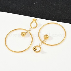 Ohrstecker mit Ring aus 304 Edelstahl&nbsp;X-EJEW-K268-34G