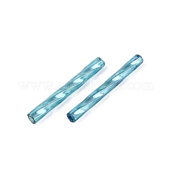 Vernice da forno vetro twist bugle perline&nbsp;GLAA-WH0039-11J
