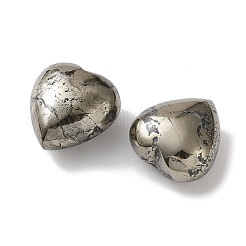 Natürliche Pyrit- und Quarz-Herz-Handschmeichler&nbsp;G-Z122-02