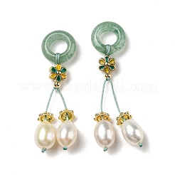 Vert pendentifs aventurine beignet naturels&nbsp;SSHEL-R050-05G
