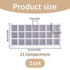 Étagère de rangement pour peinture de bureau en bois à 21 compartiment&nbsp;ODIS-WH0030-325A