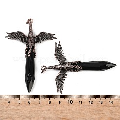 Große Anhänger aus natürlichem Obsidian&nbsp;G-T145-01R-07