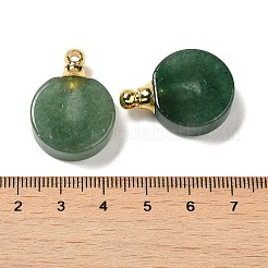 Natürliche grüne Aventurin-Parfümflaschenanhänger&nbsp;G-Z039-02G-04