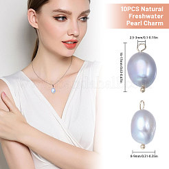 10 Stück natürliche Süßwasserperlenanhänger&nbsp;FIND-CA0009-02B