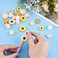 22pcs 11 couleurs perles de silicone&nbsp;SIL-WR0001-07