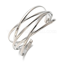 Brazaletes de hierro con electroforesis&nbsp;BJEW-M057-07P
