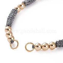 Fabricación de pulsera de cordón trenzado de poliéster ajustable&nbsp;AJEW-JB00892-05