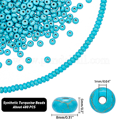Synthetische türkisfarbene Perlenstränge von arricraf&nbsp;TURQ-AR0001-06