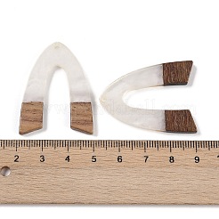 Pendentifs en résine & en bois&nbsp;WOOD-F015-16H