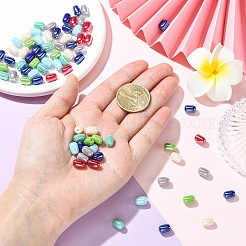 100 Stück 10 Farben undurchsichtige Glasperlen&nbsp;GLAA-YW0005-57