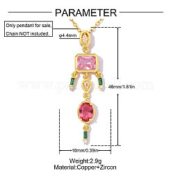 Ottone micro spianare pendenti zirconi&nbsp;CU-OY001-85G-02