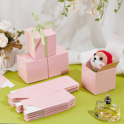 Quadratische Geschenkboxen zur Aufbewahrung von Halsketten und Ohrringen aus Kraftpapier&nbsp;CON-WH0095-90A-01
