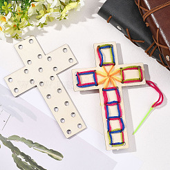 1 Stück unfertiges Oster-Holzkreuz&nbsp;WOOD-SP0001-69