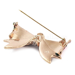 Spille bowknot con strass di cristallo in lega di zinco&nbsp;JEWB-I031-01A