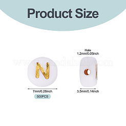 500 pièces de placage de perles acryliques&nbsp;PACR-TADJ0001-01N