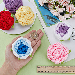 6 Stück 6 Farben 3D Rosengarn Stricken&nbsp;DIY-FG0007-32