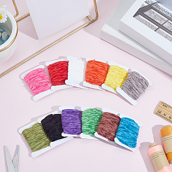 12 Stück 12 Farben Polyester-Chenille-Garnrolle&nbsp;OCOR-SP0001-36