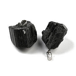 Natürliche schwarze Turmalin-Anhänger&nbsp;G-F739-01AP