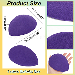 8 Stück 8 Farben Teardrop Eva Mini Hut Fascinator Basis&nbsp;AJEW-NB0005-98
