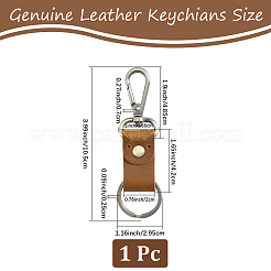 Schlüsselanhänger aus Rindsleder und Legierung&nbsp;KEYC-WH20005-24B