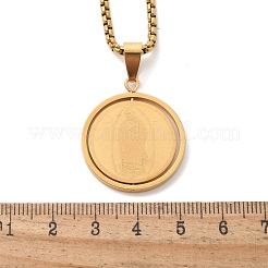 201 colliers pendentifs en acier inoxydable&nbsp;LS-NJEW-Z058-01G