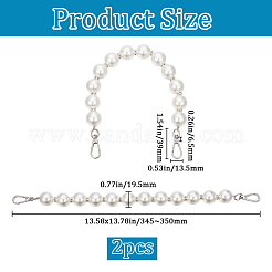 Chaîne de sac en perles imitation plastique&nbsp;FIND-WH20009-37P