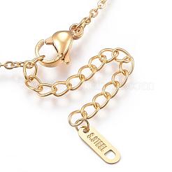 Collane con ciondolo in acciaio inossidabile 304&nbsp;NJEW-P206-20G