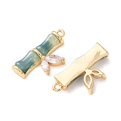 Pendentifs avec zircon cubiques à micro-pavés en laiton&nbsp;KK-A284-09G