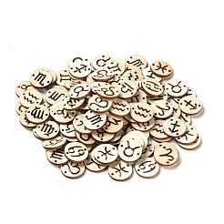 120pcs 12 Arten unfertiges natürliches Pappelholz verbindet Steckverbinder&nbsp;WOOD-LS0001-05