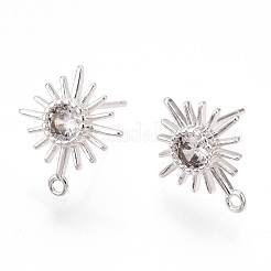 Minuteria in ottone con micro zirconi chiari&nbsp;KK-WH0065-18S