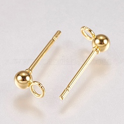 202 Ohrstecker-Beschläge aus Edelstahl&nbsp;STAS-G173-12G-3mm