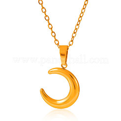 Collares colgantes de luna nueva de acero inoxidable 304 para mujer&nbsp;ZC9456-2