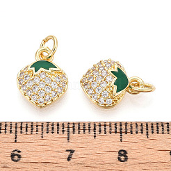 Breloques en laiton avec zircone cubique de micro pave&nbsp;KK-N265-13G