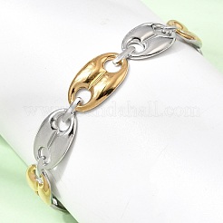 Brazaletes tipo brazalete de cadena marinera de acero inoxidable 304 bicolor para mujer&nbsp;SA-CBA82C8-07GP