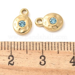 Acero inoxidable 304 con dijes de rhinestone&nbsp;STAS-Q345-17G-01