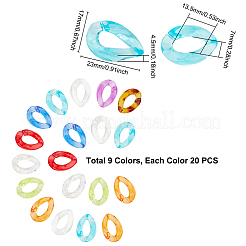 Transparentem Acryl Verknüpfung Ringe&nbsp;OACR-FH0001-010