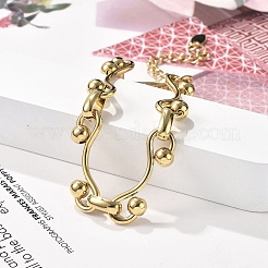 Pulseras de cadena de eslabones de acero inoxidable 304 para mujer&nbsp;BJEW-F488-09G