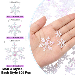 6 sachet de confettis en plastique de 3 styles&nbsp;DIY-SC0031-49A