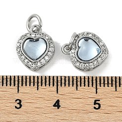 Breloques en laiton avec zircone cubique de micro pave&nbsp;KK-P283-03P